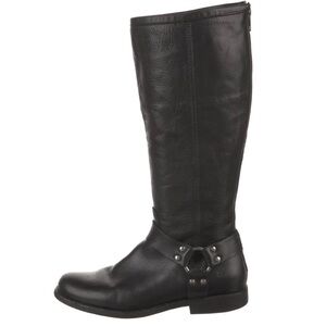 Frye Dark Leather Equestrian Boots